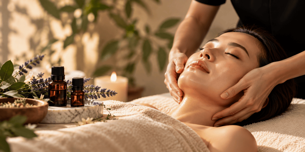 Aromatherapy facial massage at Secret Premium