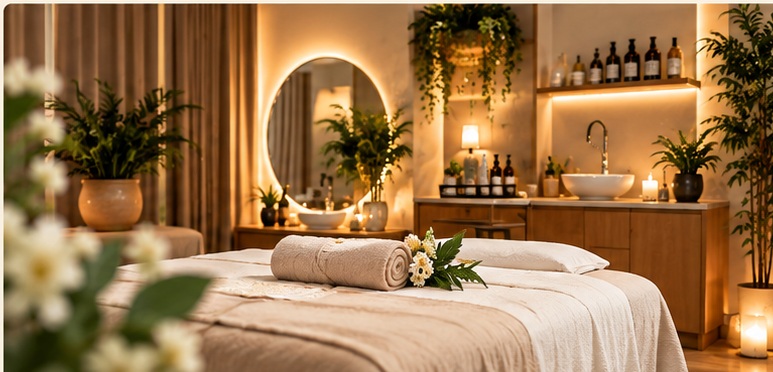 Warm private facial treatment studio representing Secret Premium at Cheras Business Center